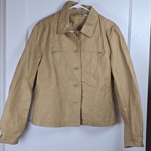 Newport News Tan Leather Jacket Medium/Large